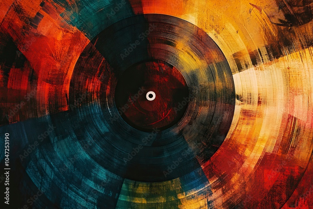 abstract musical background with vinyl disc texture .generative ai abstract musical background with vinyl disc texture .generative ai