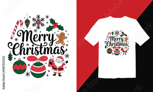 Merry Christmas vector t-shirt design