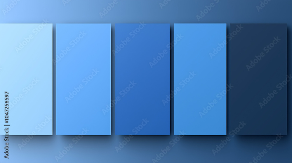 Gradient blue rectangles from light to dark for minimalist graphic design concept
Gradient blue rectangles from light to dark for minimalist graphic design concept