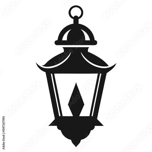 eternal-lantern-- silhouette vector art illustration