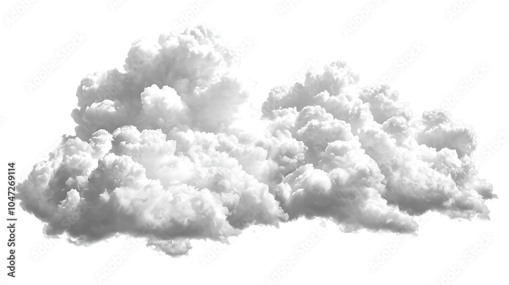 Fluffy white clouds against a clear background Fluffy white clouds against a clear background