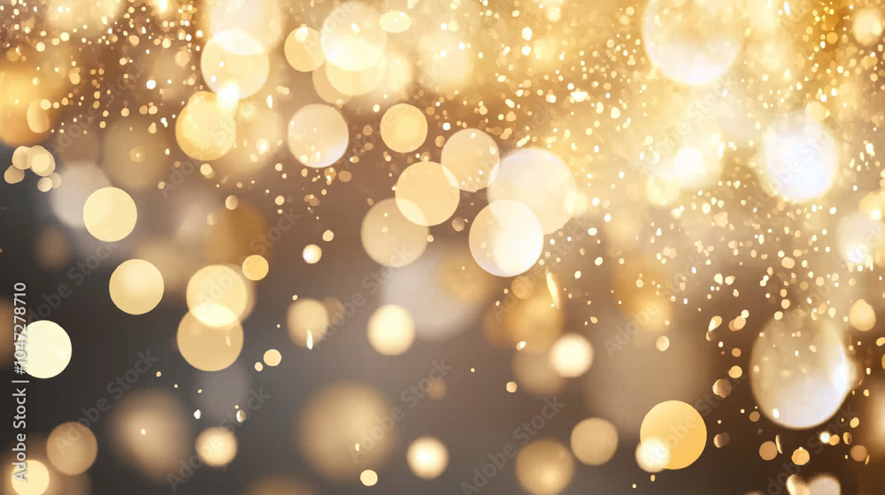 Ethereal Golden Bokeh Background with Glowing Light Particles and Dreamy Atmosphere Ethereal Golden Bokeh Background with Glowing Light Particles and Dreamy Atmosphere