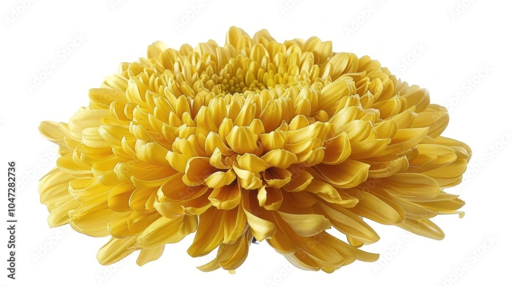 A Close-Up View of a Single Yellow Chrysanthemum Flower A Close-Up View of a Single Yellow Chrysanthemum Flower