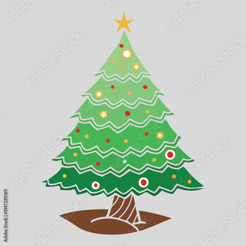 Christmas tree vector illustration design art