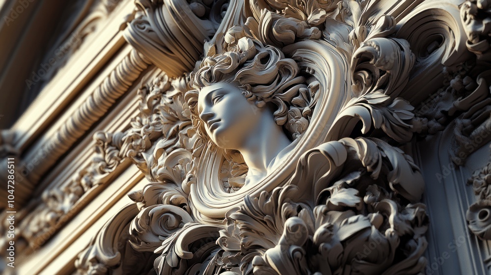 Neo-classical 3D European carving, bold colors and high-resolution textures, intricate and bright design. Neo-classical 3D European carving, bold colors and high-resolution textures, intricate and bright design.
