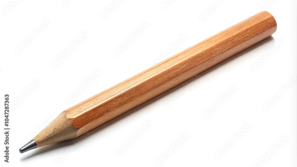 wooden pencil isolated on white background