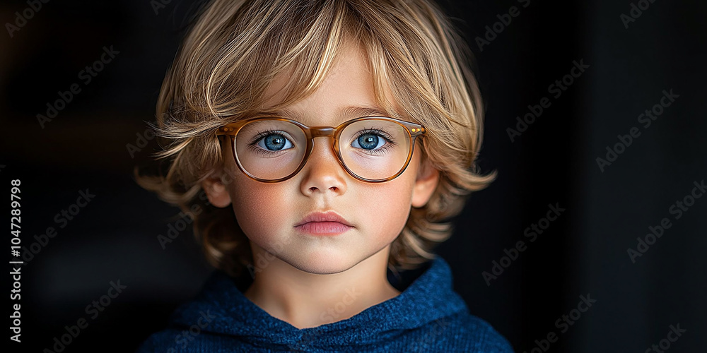 Portrait of a cute little boy with glasses Portrait of a cute little boy with glasses