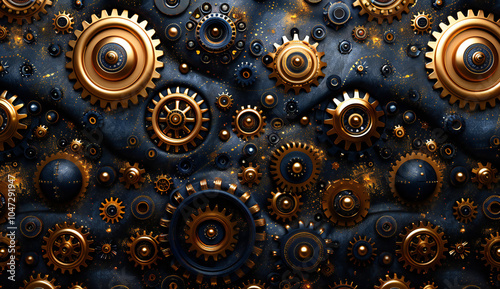 Steampunk Metal Mechanical Pattern