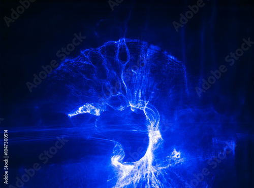 abstract blue light background with detailed pattern