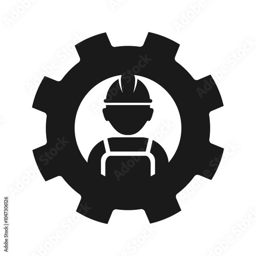  Technician Mechanic or Worker Engineer icon vector. color editable