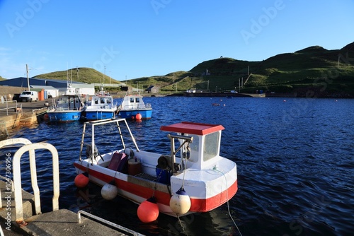 Teelin Pier fishing harbour in County Donegal, Ireland photo