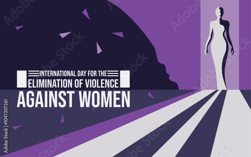 international day for the elimination of violence against women, stop Violence Against Women Banner Background Brocken chain