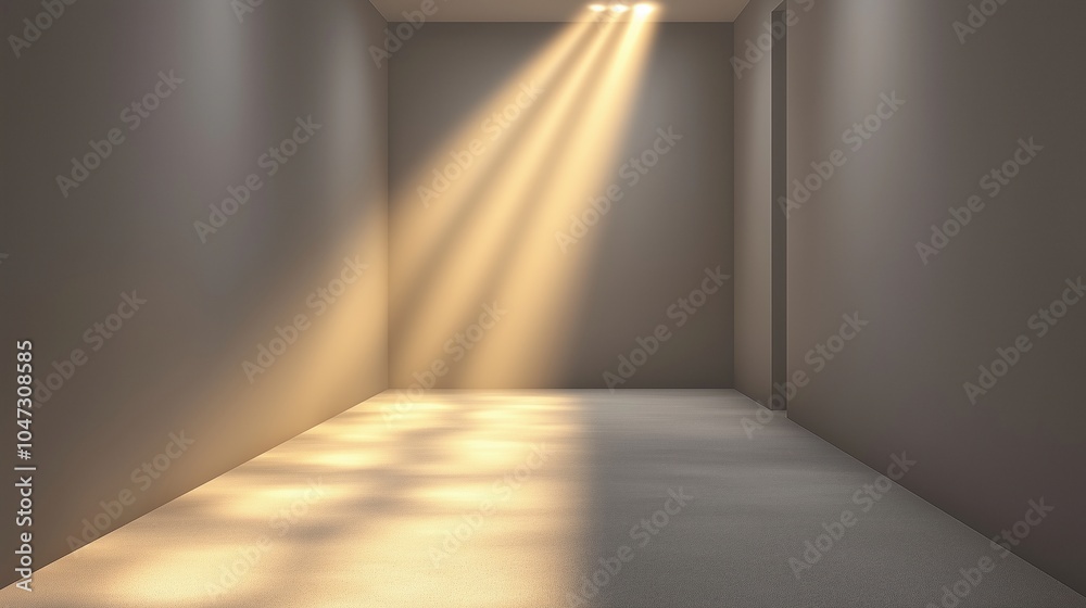Obraz premium Soft Light Streaming in Gray Room