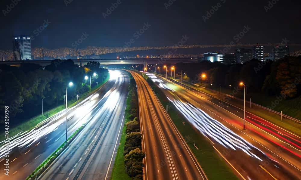 mesmerizing light trails of night highway traffic hyperlapse mesmerizing light trails of night highway traffic hyperlapse