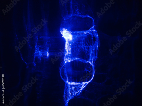 abstract blue light background with oval pattern