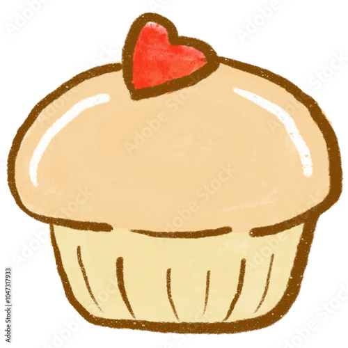 cupcake with heart