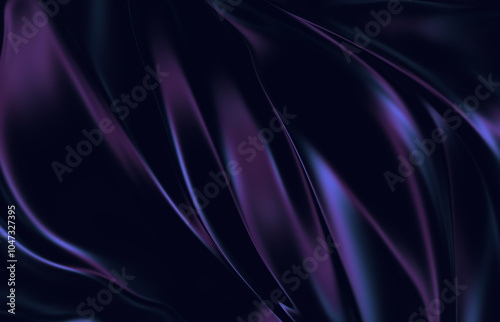 Abstract Liquid Gradient Background. Chrome Backdrop