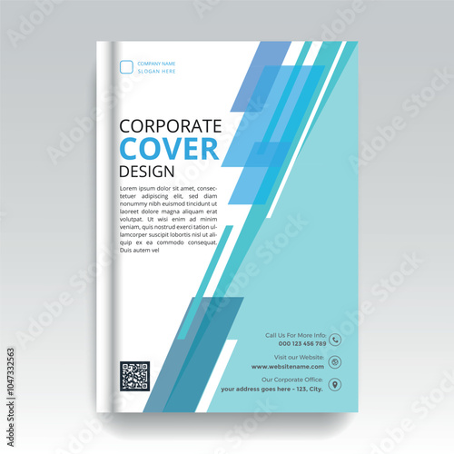 Corporate Modern Annual Report Book Cover Template Set