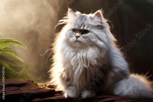 nimbus is a fluffy cat with fur that resembles a gentle rainclou photo