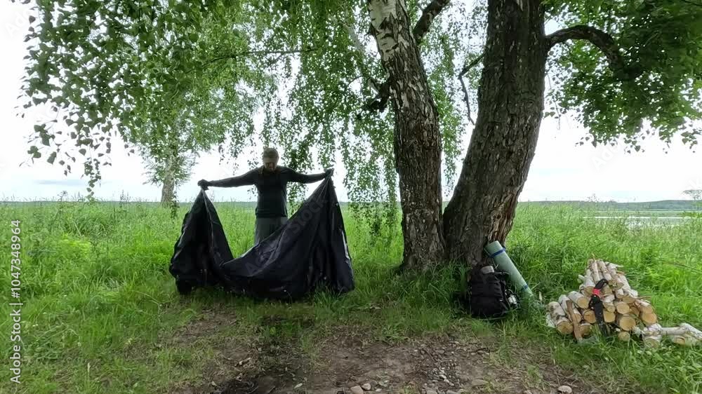 Bushcraft in the wild in the forest Bushcraft in the wild in the forest