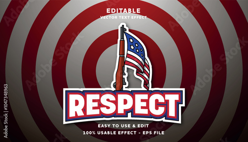 respect editable logo and text effect