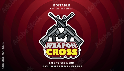 weapon cross editable logo and text effect