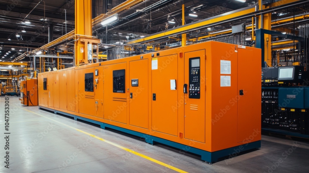Factory floor Generator safety enclosure cable routing AR 169 raw Factory floor Generator safety enclosure cable routing AR 169 raw