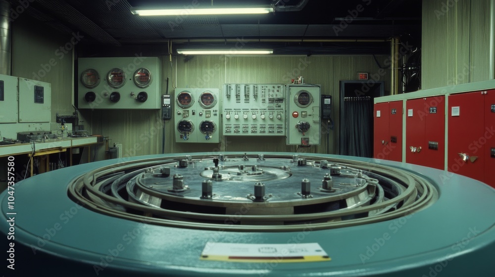 Nuclear research reactor backup power and safety photography style Nuclear research reactor backup power and safety photography style