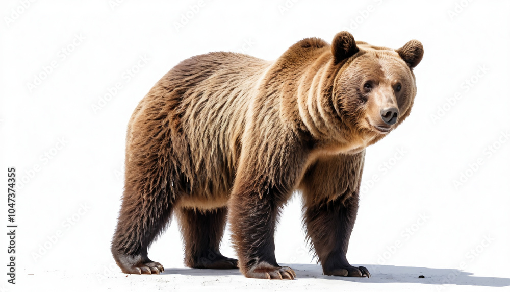 Fototapeta premium Bear on white background isolated