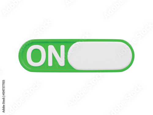 Switch on button icon 3d render illustration