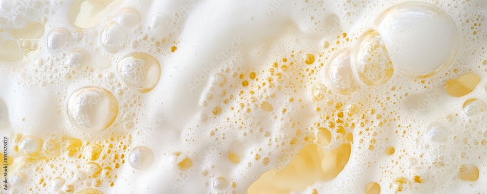 Beer foam creating bubbles and texture background Beer foam creating bubbles and texture background