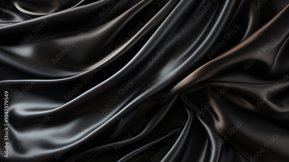 Fototapeta premium Abstract Black Satin Fabric Texture