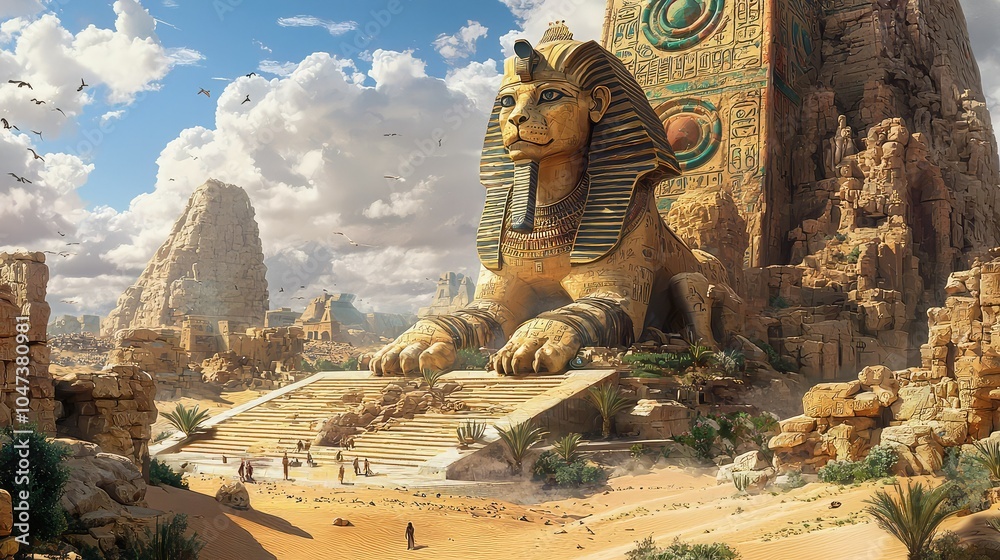 Fototapeta premium Artistic Representation of the Great Sphinx