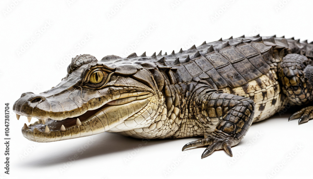 Naklejka premium Caiman on white background isolated