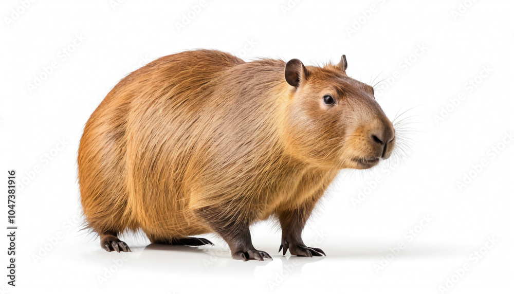Capybara on white background isolated Capybara on white background isolated