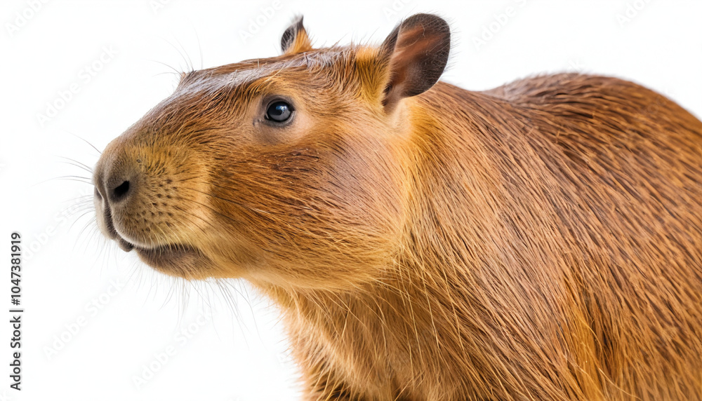 Capybara on white background isolated Capybara on white background isolated