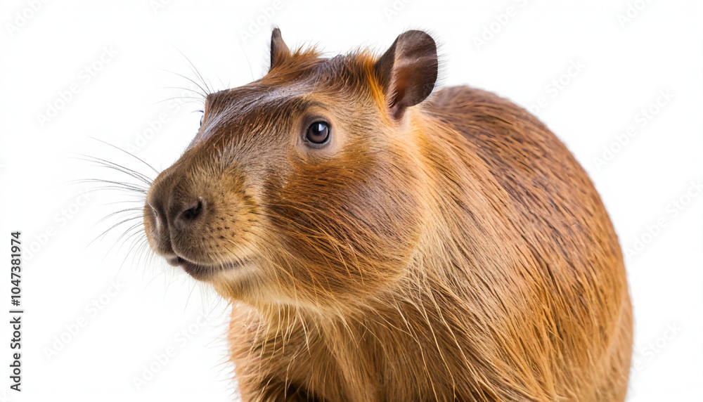 Capybara on white background isolated Capybara on white background isolated