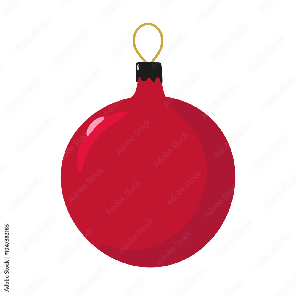 Christmas tree ball. Red ball on transparent background. Christmas tree ball. Red ball on transparent background.