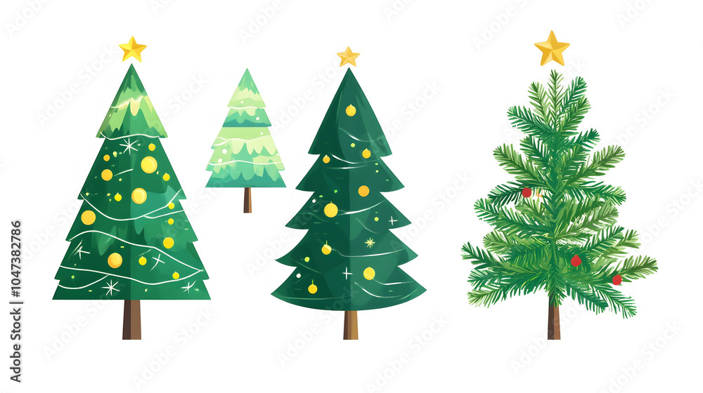 Fototapeta premium Festive christmas trees