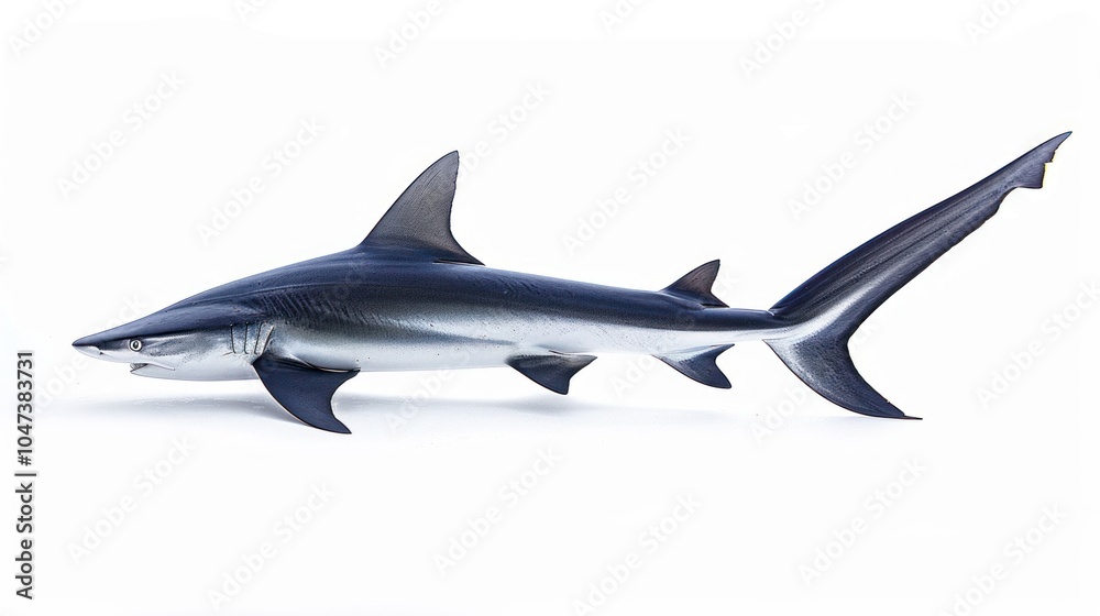 Fototapeta premium Blacktip Shark Swimming with Open Mouth