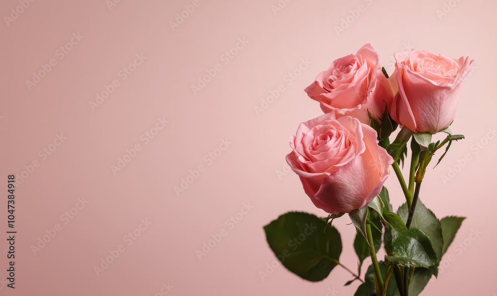 Elegant Pink Roses on a Soft Background: A Study in Floral Grace