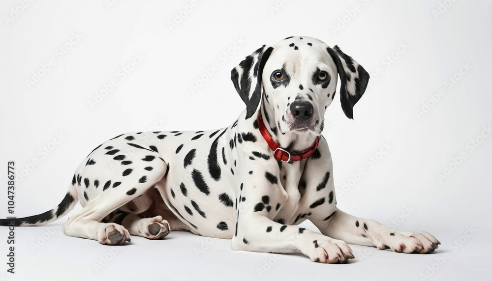 Dalmatian on white background isolated Dalmatian on white background isolated