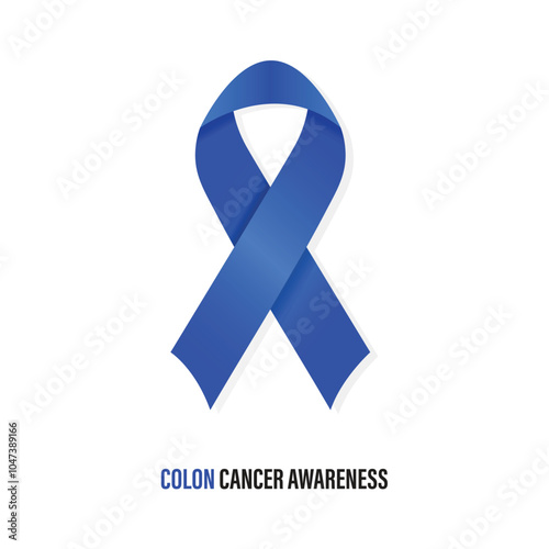 Colon Cancer Awareness Ribbon Vector Design.