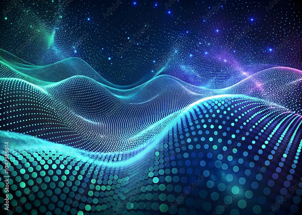 Digital Waves Fluid Motion Colorful Lights Fantasy Background Digital Waves Fluid Motion Colorful Lights Fantasy Background
