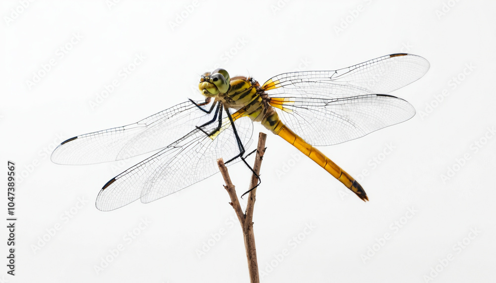 Dragonfly on white background isolated Dragonfly on white background isolated