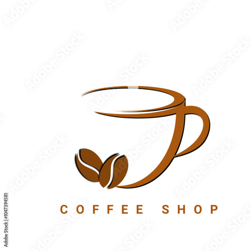 hot coffee shop logo design