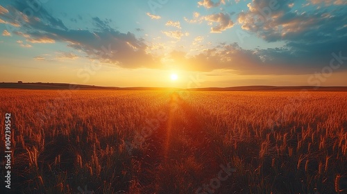 Golden Field Sunset