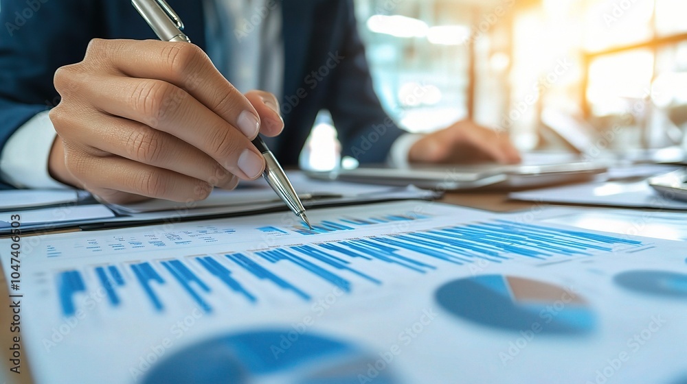 Professional Business Meeting with Data Presentation Professional Business Meeting with Data Presentation