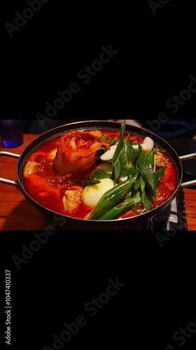 dakbokkeumtang, Korean chicken stir fried spicy soup