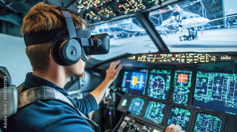 Pilot Using Virtual Reality in Cockpit Simulator Training Pilot Using Virtual Reality in Cockpit Simulator Training